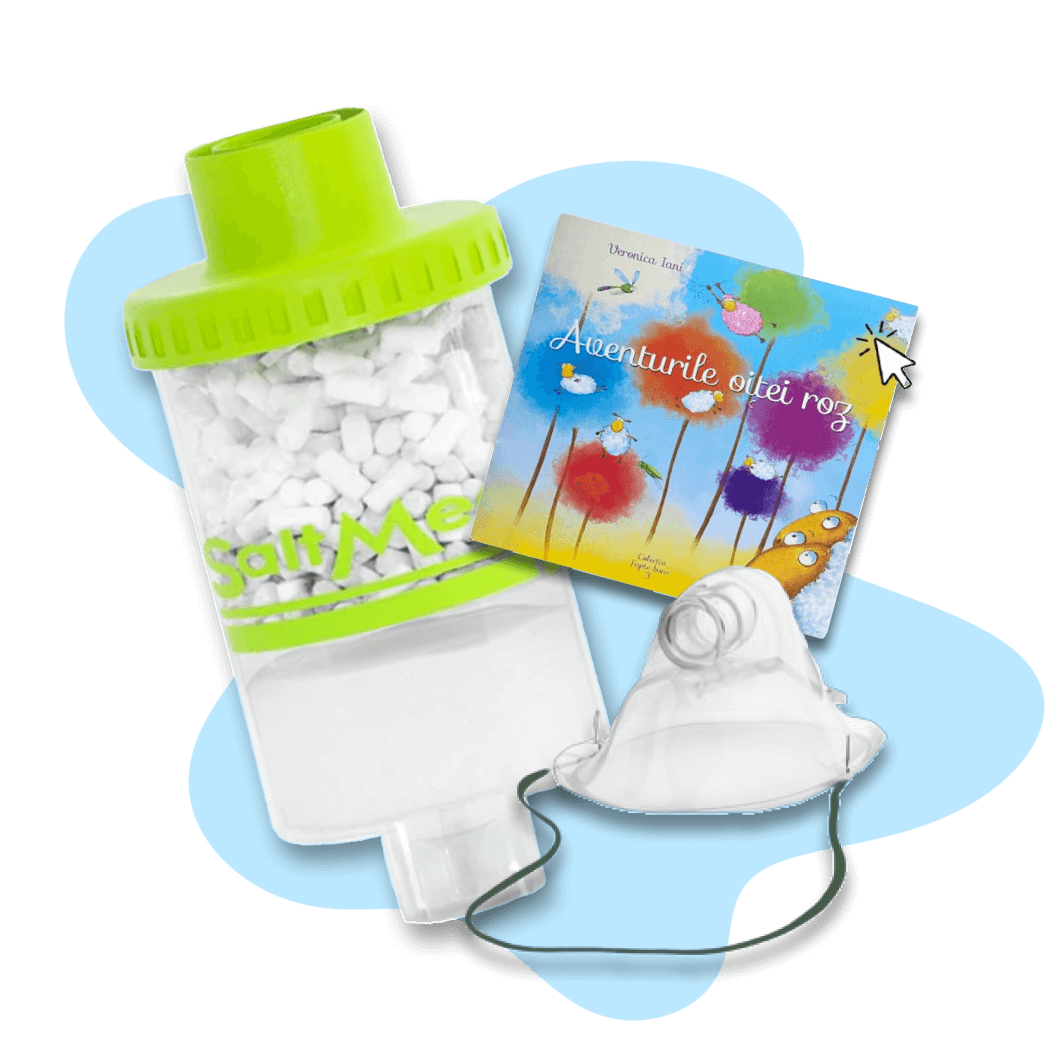 Cartus de rezerva SaltMed tip L, masca aerosoli pentru copii & Ghid digital